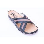 LEDI Férfi bőr papucs fekete barna 