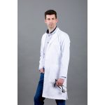 Szilas Fehér Férfi Orvosi Köpeny 