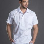 Zsadán Férfi Gombos / Patentos Kék Orvosi Ing 