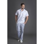 Zsadán Férfi Gombos / Patentos Kék Orvosi Ing 