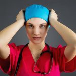 Női Műtős Orvosi Sapka (Türkiz) 