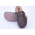 LEDI Férfi bőr klumpa barna, csatos 