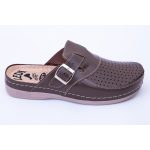 LEDI Férfi bőr klumpa barna, csatos 