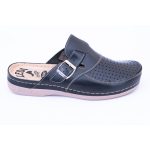 LEDI Férfi bőr klumpa fekete, csatos 