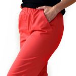 Sarolt Fehér Gumis Női Nadrág 