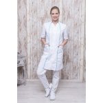 Virág Női Orvosi Köpeny Világoskék 